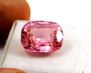 Natural Certified Mexican (13.25 Ct) Pink Fluorite Cushion Cut Loose Gemstone.