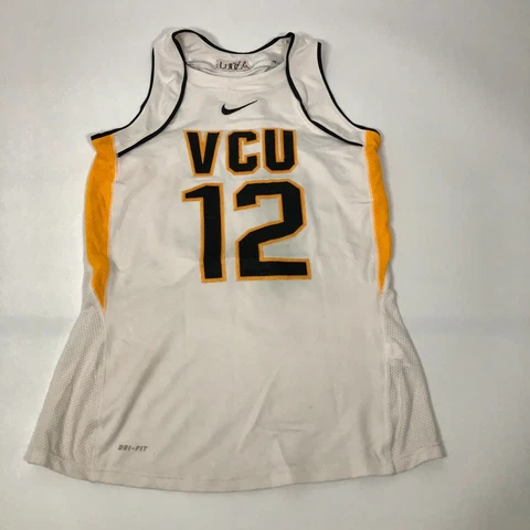 Nike VCU Rams Basketball Jersey S Small Womens White Dri Fit #12 Game Stitched Cover