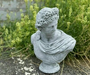 Scultura di Pietra Apollo Busti Figura Resistente Al Freddo Intemperie Antico - Foto 1 di 4