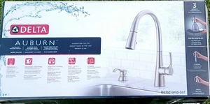 Delta Auburn Pull Down Kitchen Faucet and Soap Dispenser - Picture 1 of 5