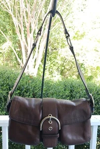 Coach 3653 Vintage Soho Chocolate Brown Leather Shoulder Bag - Picture 1 of 15