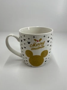 Disney Mickey Mouse coffee mug Merry Christmas gift ceramic white with graphics - Picture 1 of 5