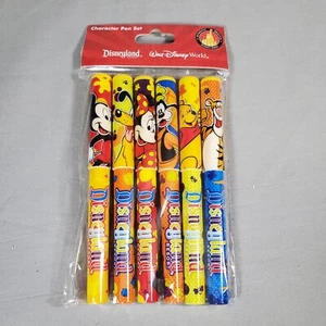 Disneyland Resort Character 6 Pen Set Mickey Pluto Minnie Goofy Pooh Tigger New - Picture 1 of 5