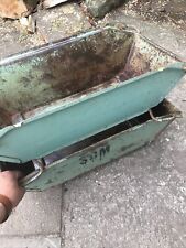 VINTAGE GREEN METAL TOTE PANS BOXES , KITCHEN STORAGE. Shabby Chic, Upscaled