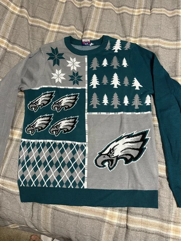NFL Philadelphia Eagles Busy Block Ugly Christmas Sweater XL New W/O Tags Cover