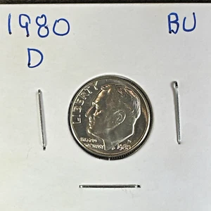 1980-D Roosevelt Dime BU (Brilliant Uncirculated) Denver Mint - Picture 1 of 3