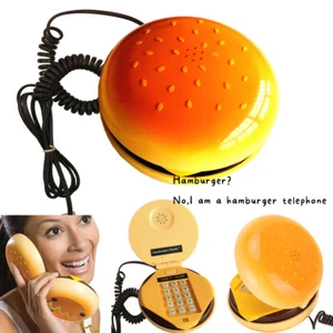 Hamburger Shape Cheeseburger Burger Novetly Home Corded Phone Telephone Gift US - Picture 1 of 13