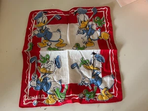 Pañuelo vintage Walt Disney Mickey Mouse pañuelo algodón costura - Imagen 1 de 2