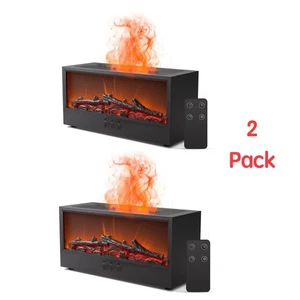 Kamin Flamme Luft Diffusor Luftbefeuchter, 7 Farben Aromatherapie ätherisches Öl Diff - Bild 1 von 8