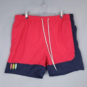 Wrangler Sport Men's Swim Trunks Red Navy Large Nylon Quick-Dry - Picture 1 of 13