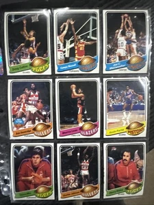 1979-80 Topps Basketball 9 Karten Lot - Bild 1 von 2