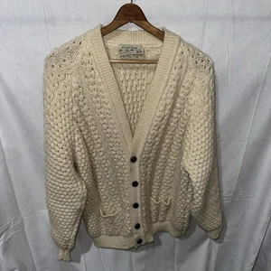Vintage CladyKnit Donegal Handarbeit Wolle Zopfmuster Strickjacke Fischer Gr. 44 - Bild 1 von 18