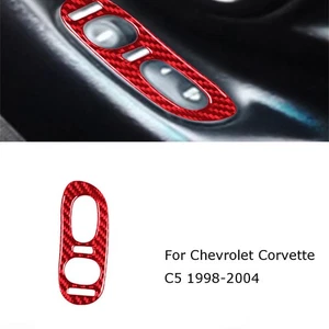 For Chevrolet Corvette C5 Carbon Fiber Window Lift Button Switch Console Trim - Picture 1 of 11