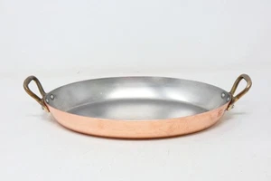 Williams Sonoma Cobre Acero Inoxidable 10" x 7" Ovalado Au Gratin Sartén FRANCIA - Imagen 1 de 6