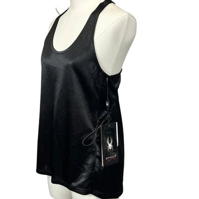 Camiseta sin mangas Spyder Active negra espalda deportiva talla pequeña absorbente de humedad NUEVA Foto 1 de 4