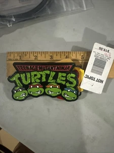 2010 TEENAGE MUTANT NINJA TURTLES TMNT Belt Buckle Retro Enameled Metal - Picture 1 of 8