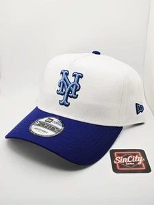 New Era New York Mets 2 Tone White And Blue 9forty A-Frame Snapback Hat - Picture 1 of 8