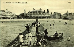 Il Kursaal dal mare, cartolina Ostenda - Foto 1 di 2