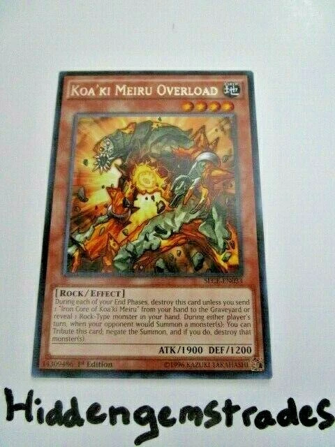 Yugioh! Koa'Ki Meiru Overload SECE-EN033 Rare 1st Ed Near Mint Pack Fresh - Image 1 of 1