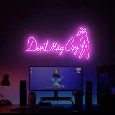 Devil Cry Neon Sign Restaurant Decor Bar Club Decor Wall Neon Sign (5V USB) - Image 1 of 4