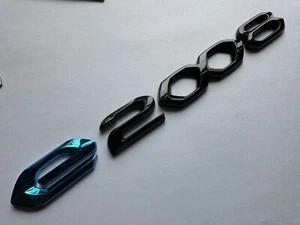 Metallic Blue Gloss Black Car Rear Tailgate Badge Emblem for e2008 e 200 - Picture 1 of 1