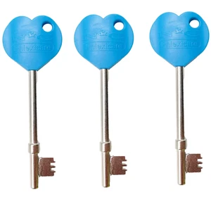 RADAR Key Blue Top Comfort Grip *PACK of 3* GENUINE Badge NKS Disabled Toilet - Picture 1 of 5