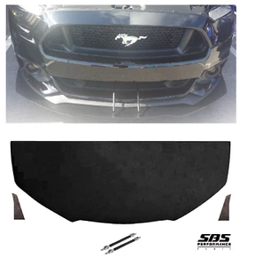 FRONT SPLITTER+WINGLETS & 2 SUPPORT RODS for 2015-2017 MUSTANG GT nonPP, V6 &EB - Picture 1 of 12