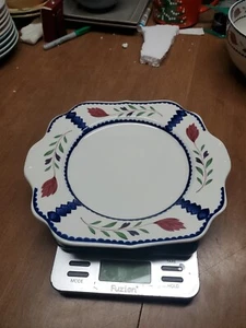 Vintage Adam's China Lancaster Square Handled Floral 10" Cake Plate Euc Bin 120 - Picture 1 of 2