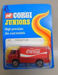 1973 VTG CORGI JUNIORS COCA COLA #87 DELIVERY TRUCK METTOY  New Unpunched Card - Picture 1 of 12