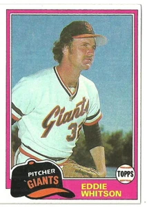 EDDIE WHITSON SAN FRANCISCO GIANTS #336 - TOPPS NM-MT 1981 - Picture 1 of 2