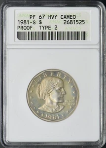 1981-S Type 2 $1 Susan B. Anthony ANACS PF67 Heavy Cameo Old Holder ✪COINGIANTS✪ - Picture 1 of 2