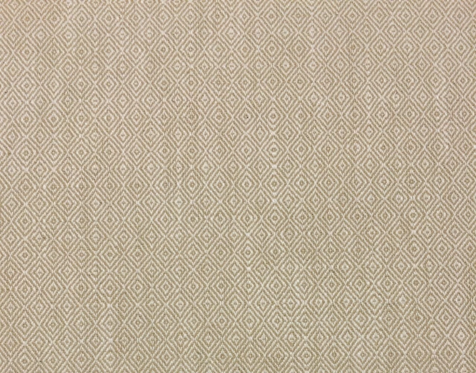 Ballard Designs Austell Oatmeal Diamond DESIGNER Linen Fabric by The Yard 54"w