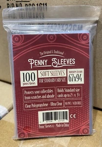 Penny Sleeves 100 Soft MTG Magic Pokémon Yugioh No Ultra Pro - Foto 1 di 7