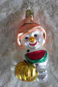 INGE Erbstück Ornamente - Handarbeit, mundgeblasen, SCHNEEMANN aus deutscher Herstellung  - Bild 1 von 1