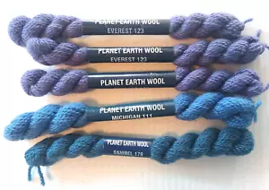 Planet Earth Wool for Needlepoint Lot 5 Skeins Blues Purple New - Picture 1 of 3