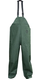 Green Heavy Duty Fire Retardant PVC Waterproof Bibs - Picture 1 of 3