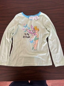 Disney Tinkerbell Fairies pjs top size 7-8 - Picture 1 of 3