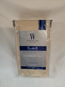 NEW Wamsutta 500-Thread-Count PimaCott Damask Bed Skirt (Taupe) (TWIN) - Picture 1 of 1