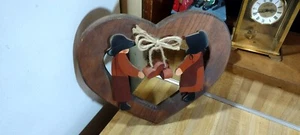 Handmade Wooden Heart Door Harp,2 hearts,11x10! - Picture 1 of 6