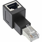 InLine RJ45 Adapter Cat.6A, RJ45 Male / Female, 90° Up Angled