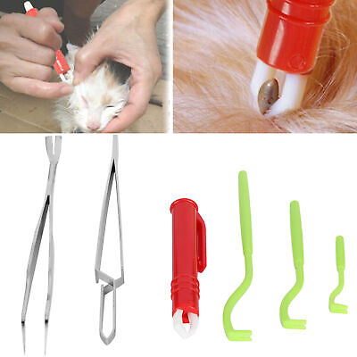 Tick Removal Tool Kit For Dog Cat Ticks Removers+Remover Pen+Stainless Steel Hmo • 10.93€