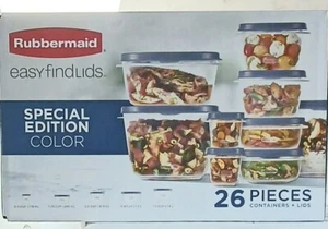 Rubbermaid 26pc Container Set w Easy Find Lids Special Edition Blue 3 Vented NEW - Picture 1 of 1