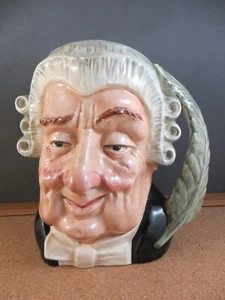 Large 1958 Royal Doulton D6498 The Lawyer Ceramic Figural Character Toby Mug 7" - Picture 1 of 15