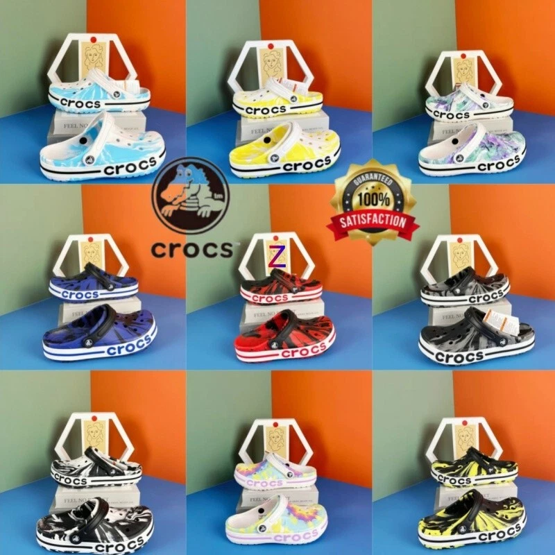 New printed camouflage Crocs classic holiday sandals beach couple slippers - UK