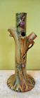 Antique Weller Woodcraft Apple Art Pottery Tree Bud Vase
