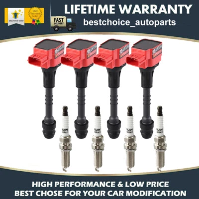 4 bobinas de encendido y bujía de iridio para Nissan Altima Sentra 2002-06 2,5 L UF350 Foto 1 de 4