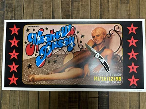Frank Kozik 1997 Nashville Pussy Poster Sudsy Malone's Ohio Concert Signed Print - Picture 1 of 4