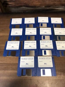 14 Vintage World Atals for Macintosh Floppy Disks - Picture 1 of 4