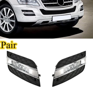 For Benz W164 ML350 2009 2010 2011 Pair LED DRL Daytime Running Lights Fog Lamps - Picture 1 of 9