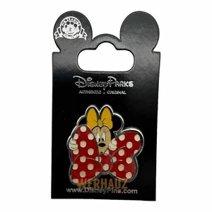 Alfiler comercial coleccionable de cinta roja grande de Disney Park Minnie Mouse - Imagen 1 de 1